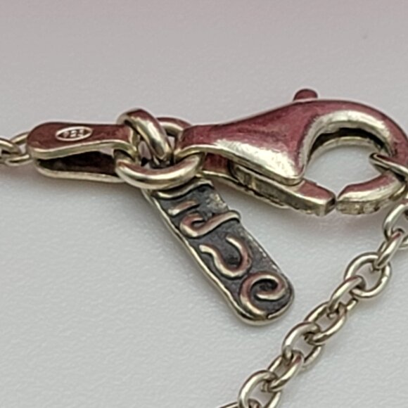 Israel Didae Sterling Silver 925 Yellow Gemstone Accent  Pendant Necklace 20" - Picture 5 of 8